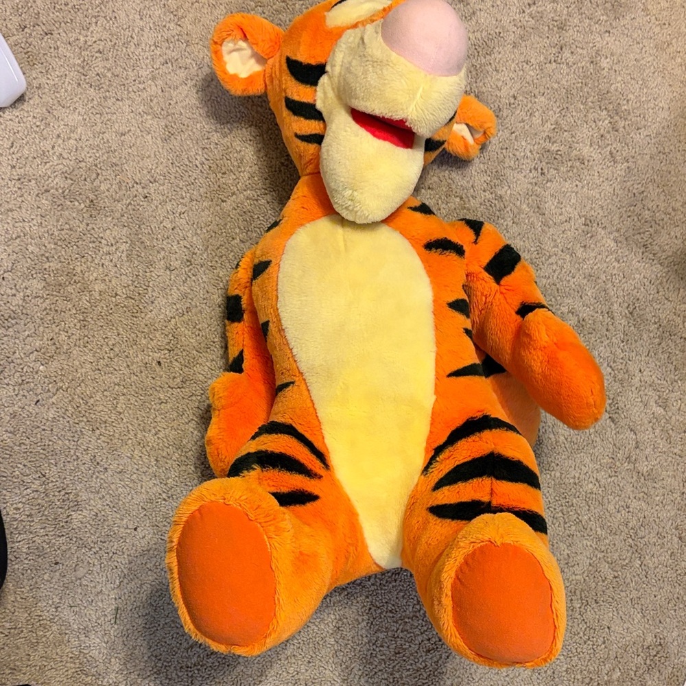 Tigger Orange and Yellow Plush Tiger Toy 24” Tall!